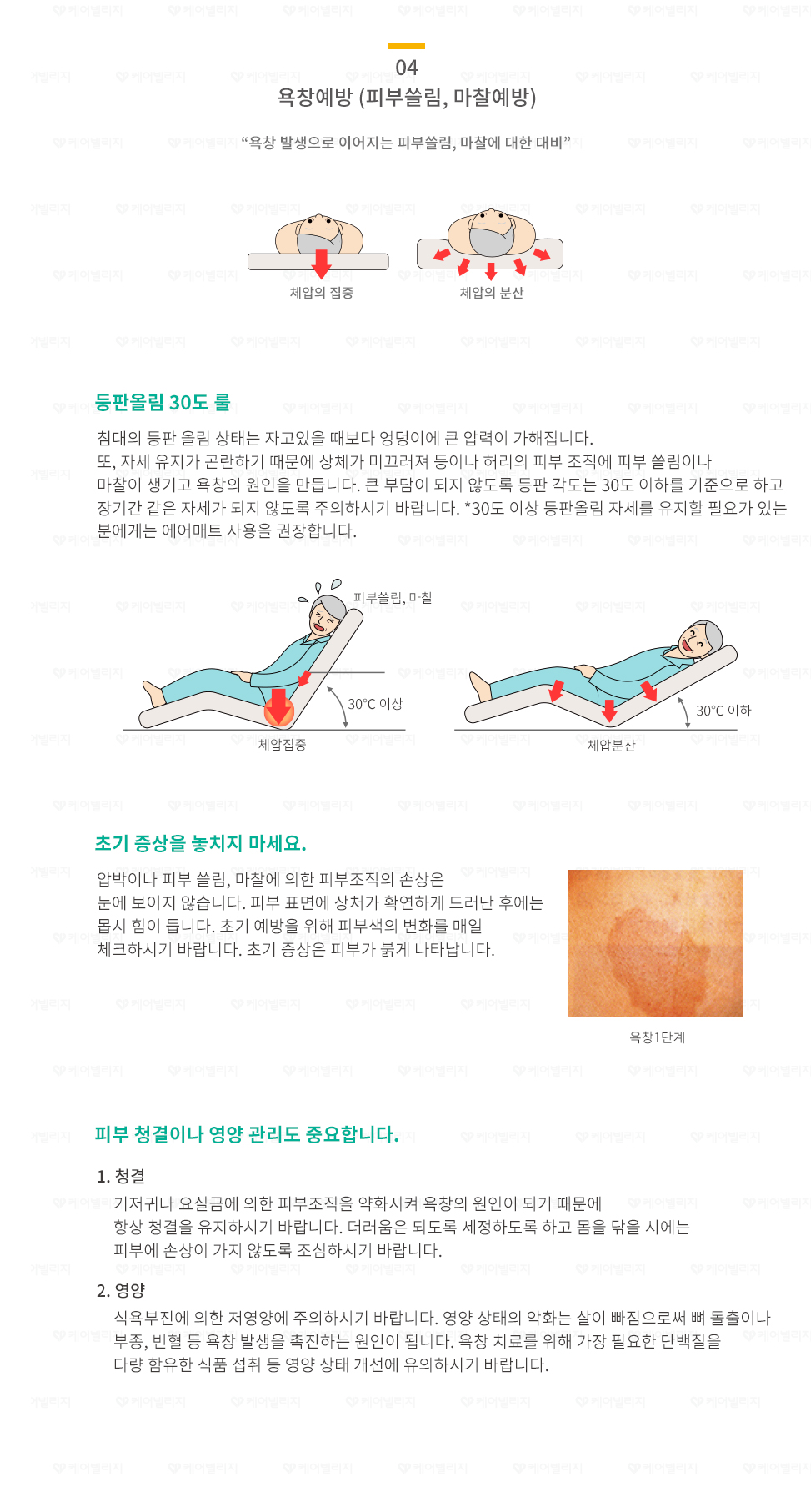 욕창예방(피부쓸림,마찰예방)
